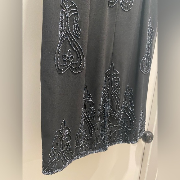 VTG JKARA New York Beaded Black Mid-Length Sleeveless Dress - Size 6 - Picture 10 of 17